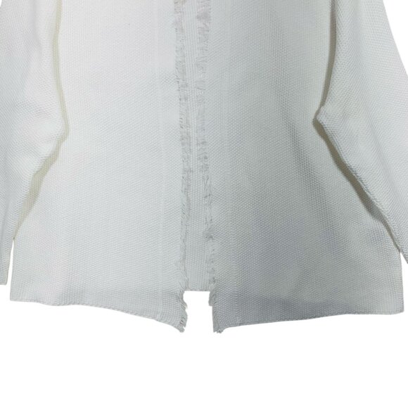 white open frayed cardigan size medium Cotton Country - Picture 11 of 13